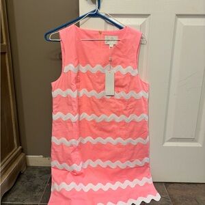 Lilly Pulitzer Pink and White Wavy Kids Dress